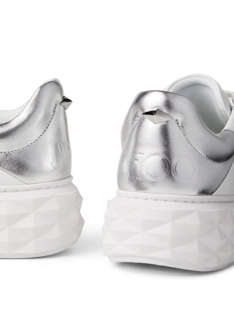 White Diamond Maxi/f Ii Leather Sneakers