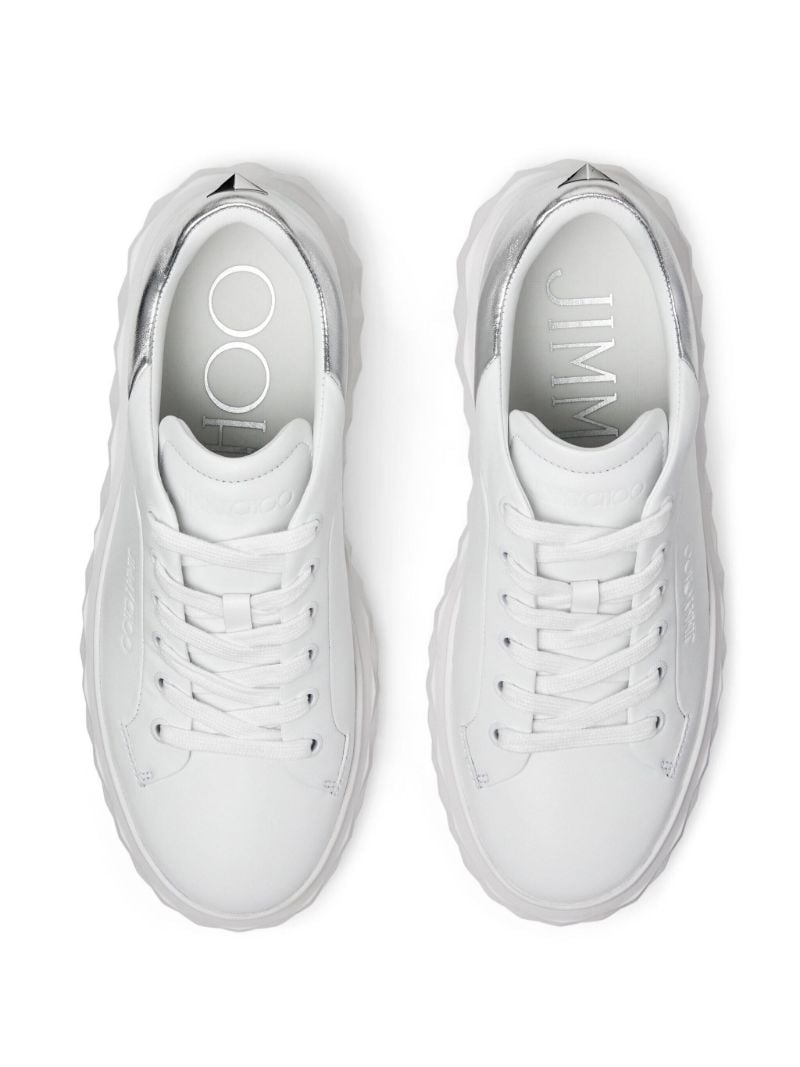 White Diamond Maxi/f Ii Leather Sneakers