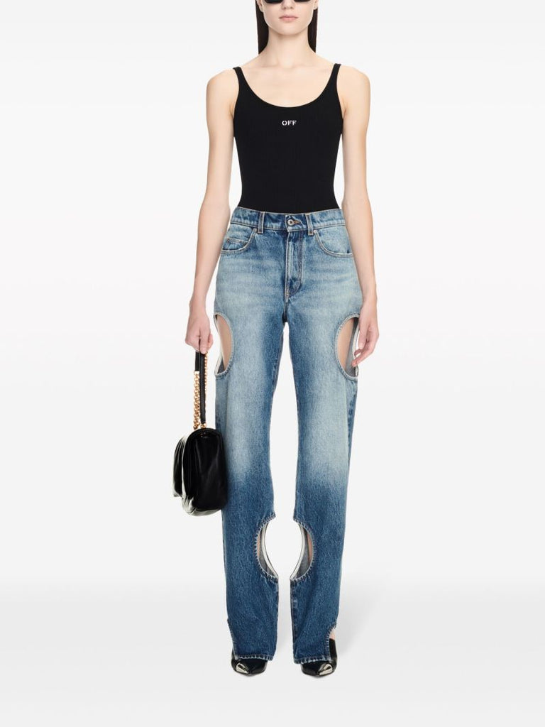 Blue Meteor Cut-out Jeans