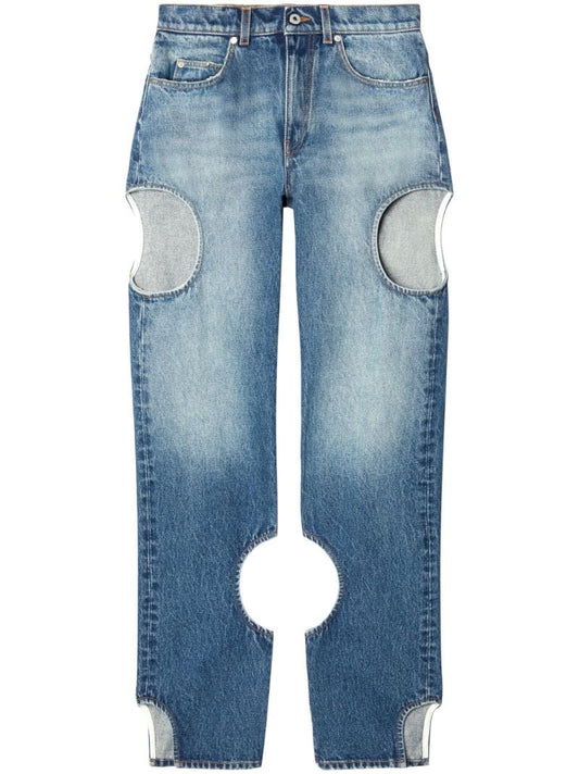 Blue Meteor Cut-out Jeans