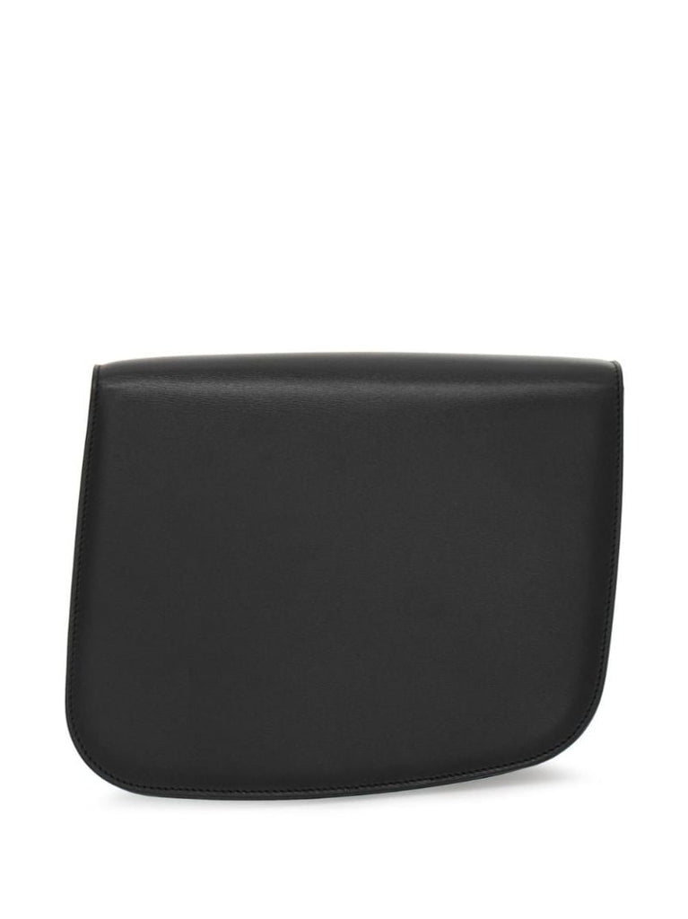 Black Fiamma Leather Cross Body Bag