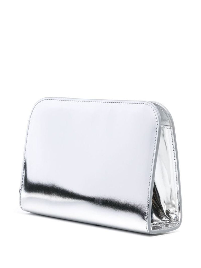 Silver-tone Mini Diana Metallic Clutch Bag