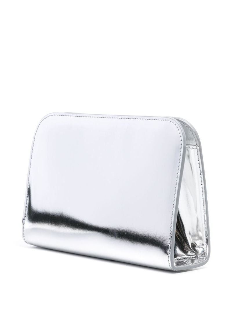 Silver-tone Mini Diana Metallic Clutch Bag