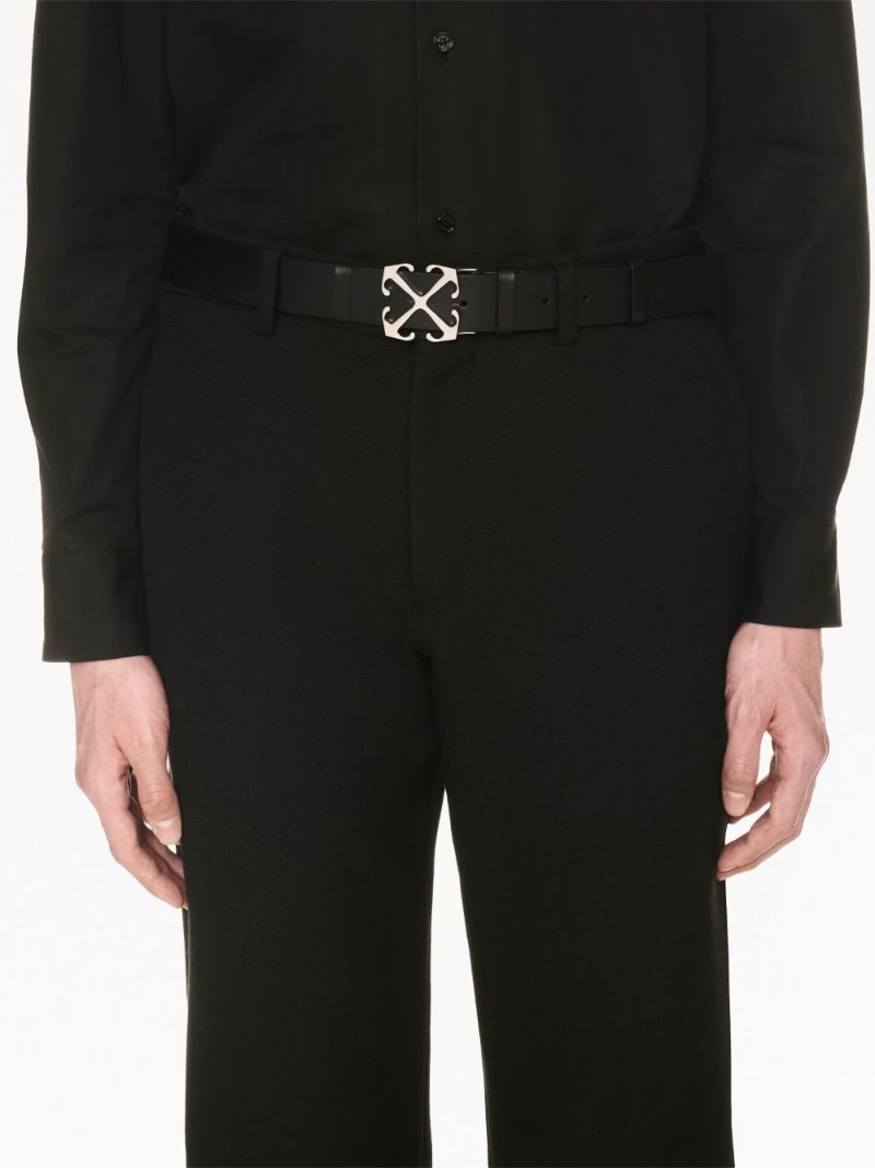 Black Arrows Leather Belt