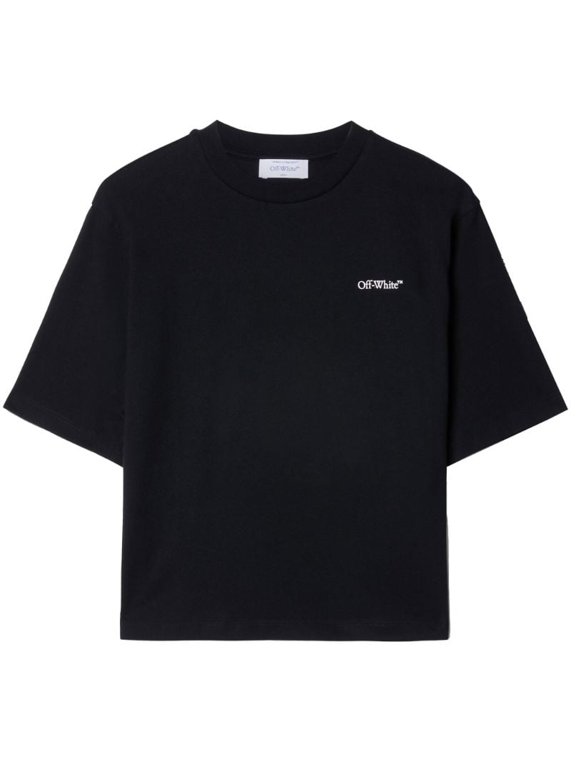 Black Floral Arrows Cotton T-shirt