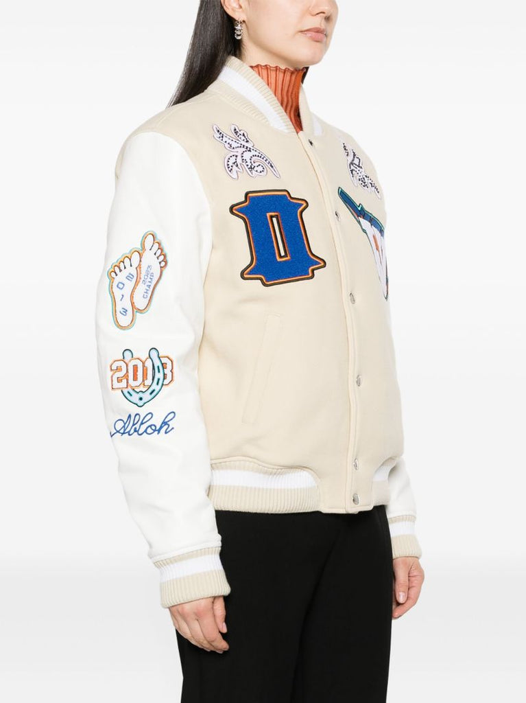 Neutral Thunderbolt Bomber Jacket