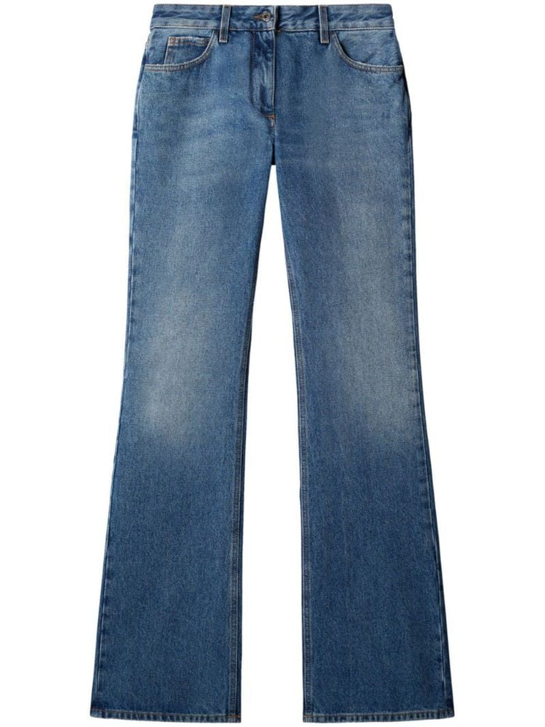 Blue Low-rise Flared Jeans