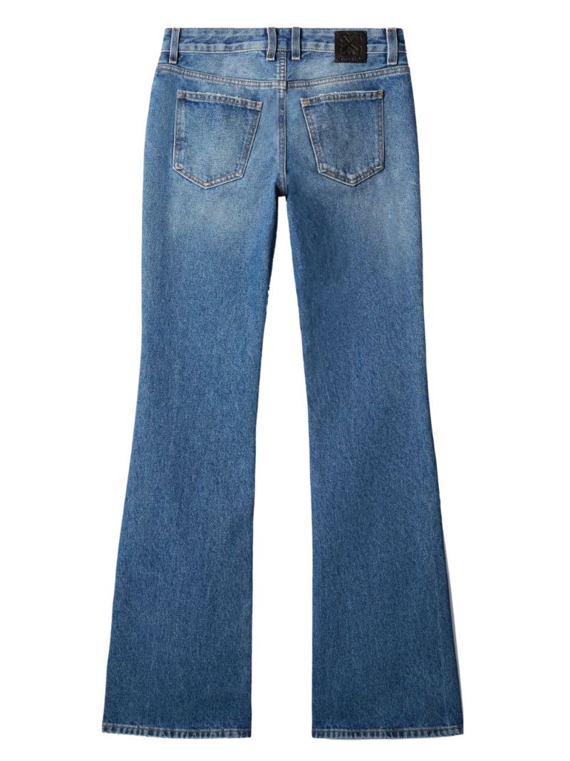 Blue Low-rise Flared Jeans
