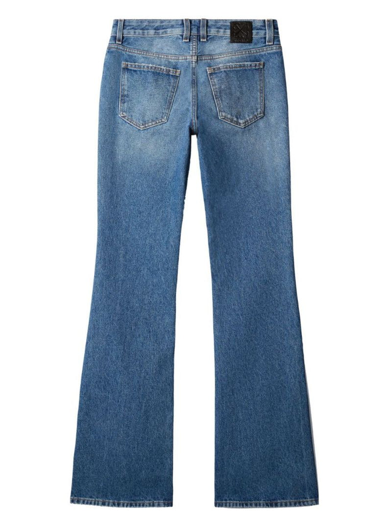 Blue Low-rise Flared Jeans