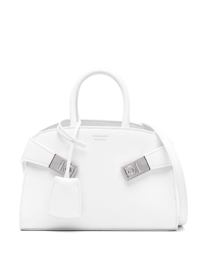 White Small Hug Leather Crossbody Bag