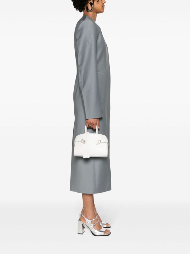 White Small Hug Leather Crossbody Bag