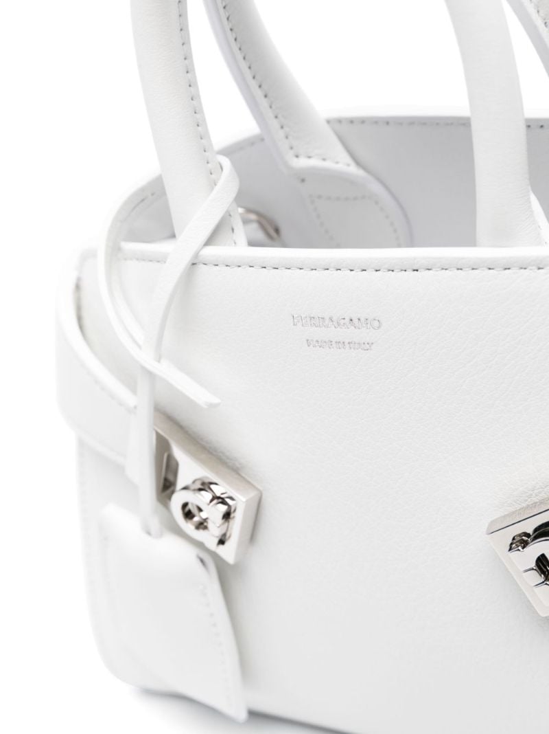 White Small Hug Leather Crossbody Bag