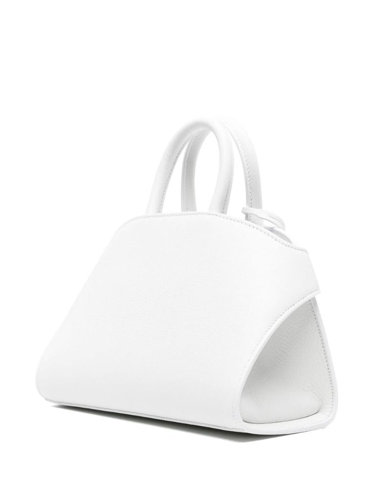 White Small Hug Leather Crossbody Bag