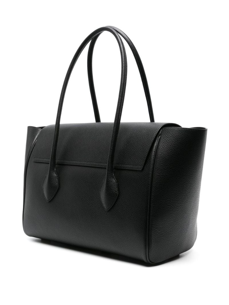 Black East-west Leather Tote Bag