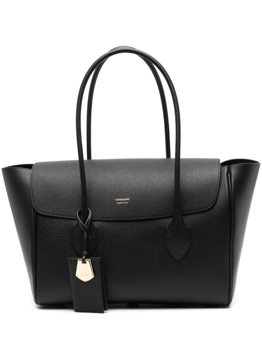 Black East-west Leather Tote Bag