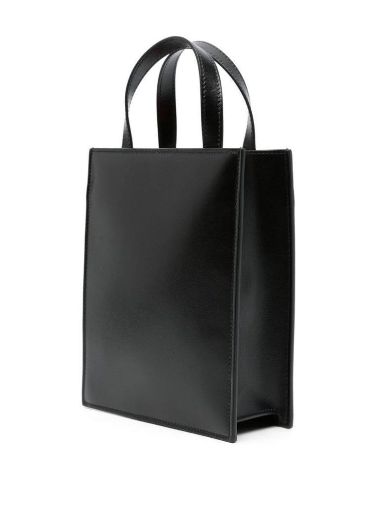 Black Double Gancini Mini Tote Bag