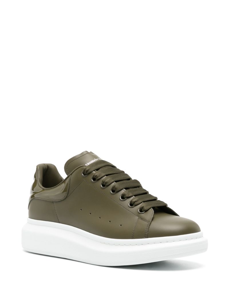 Green Oversize Leather Sneakers