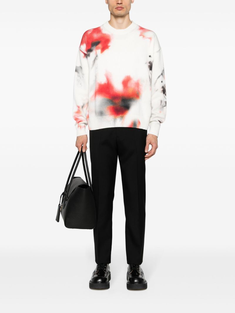 Black Slim-cut Wool Trousers