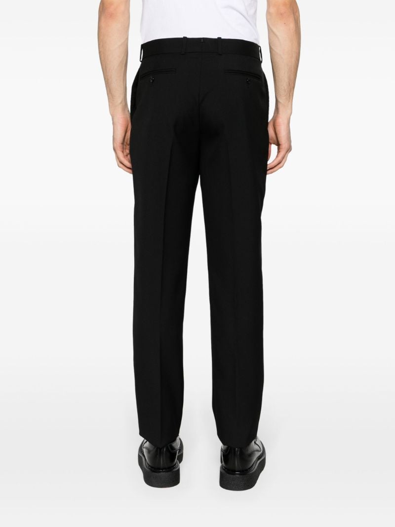 Black Slim-cut Wool Trousers