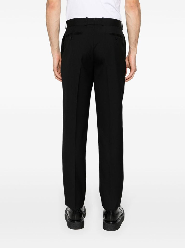 Black Slim-cut Wool Trousers