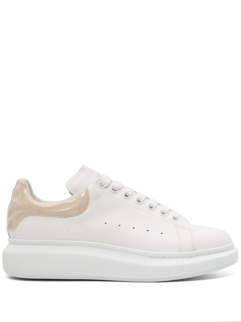 White Oversized Leather Sneakers