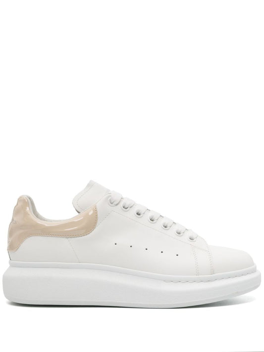 White Oversized Leather Sneakers