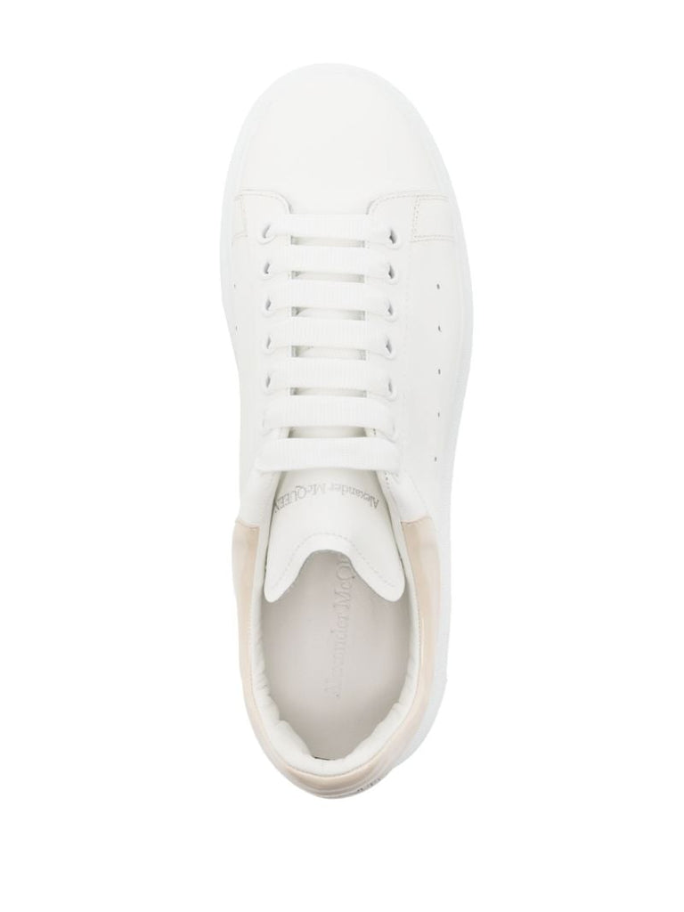 White Oversized Leather Sneakers