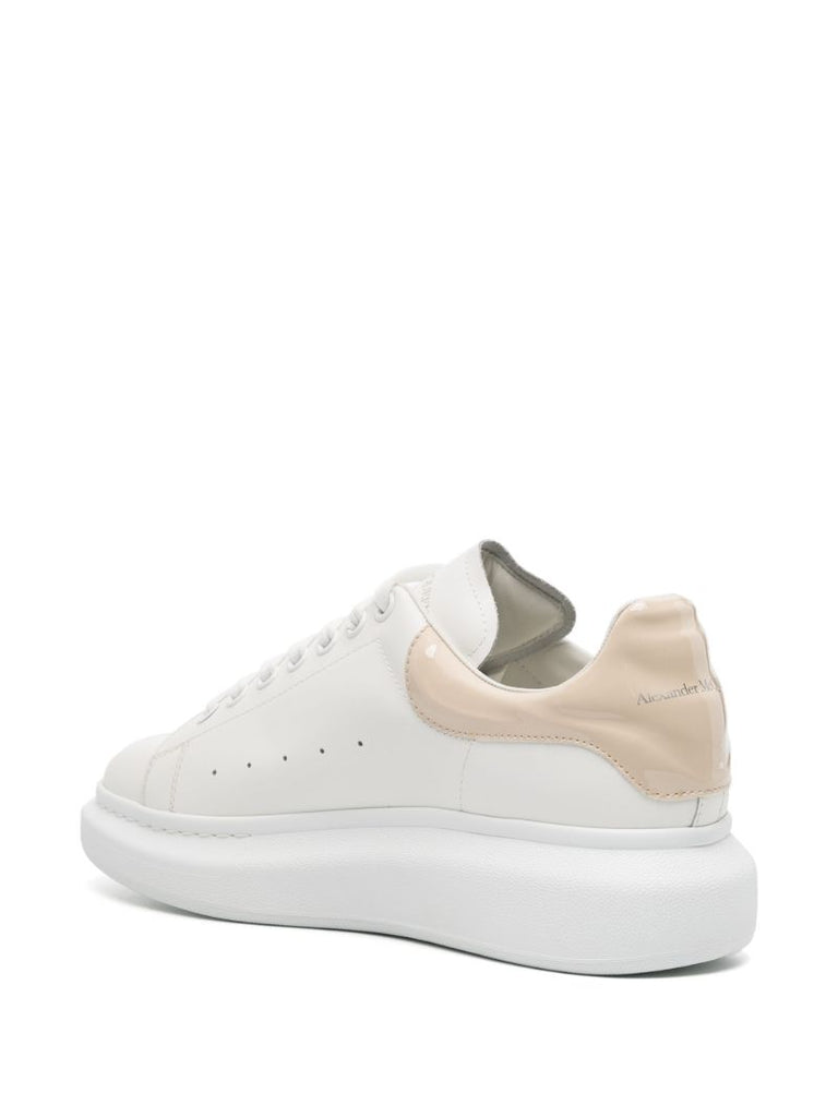 White Oversized Leather Sneakers