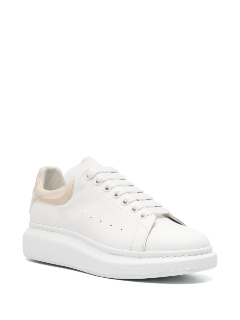 White Oversized Leather Sneakers