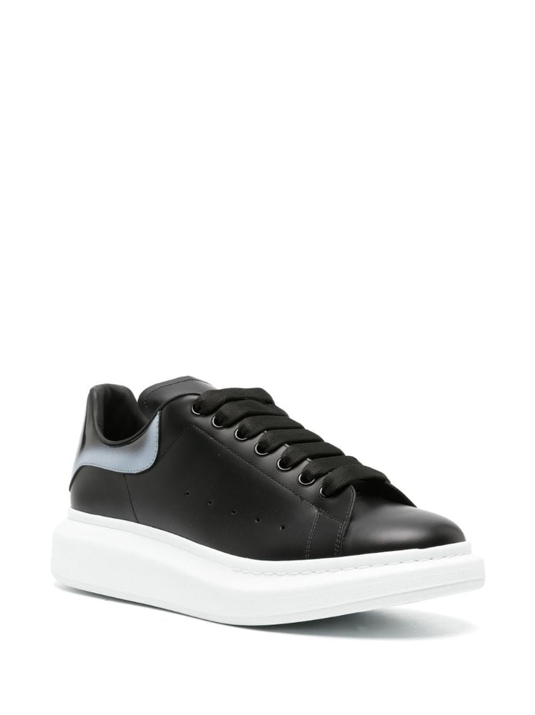 Black Oversized Leather Sneakers