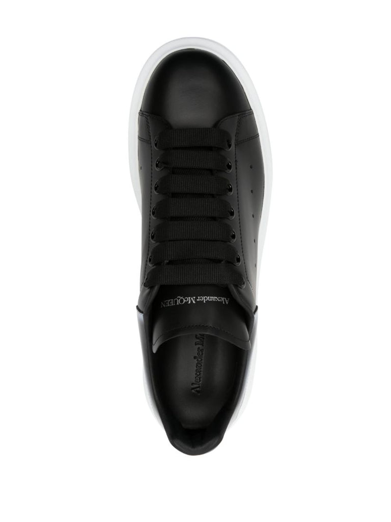 Black Oversized Leather Sneakers