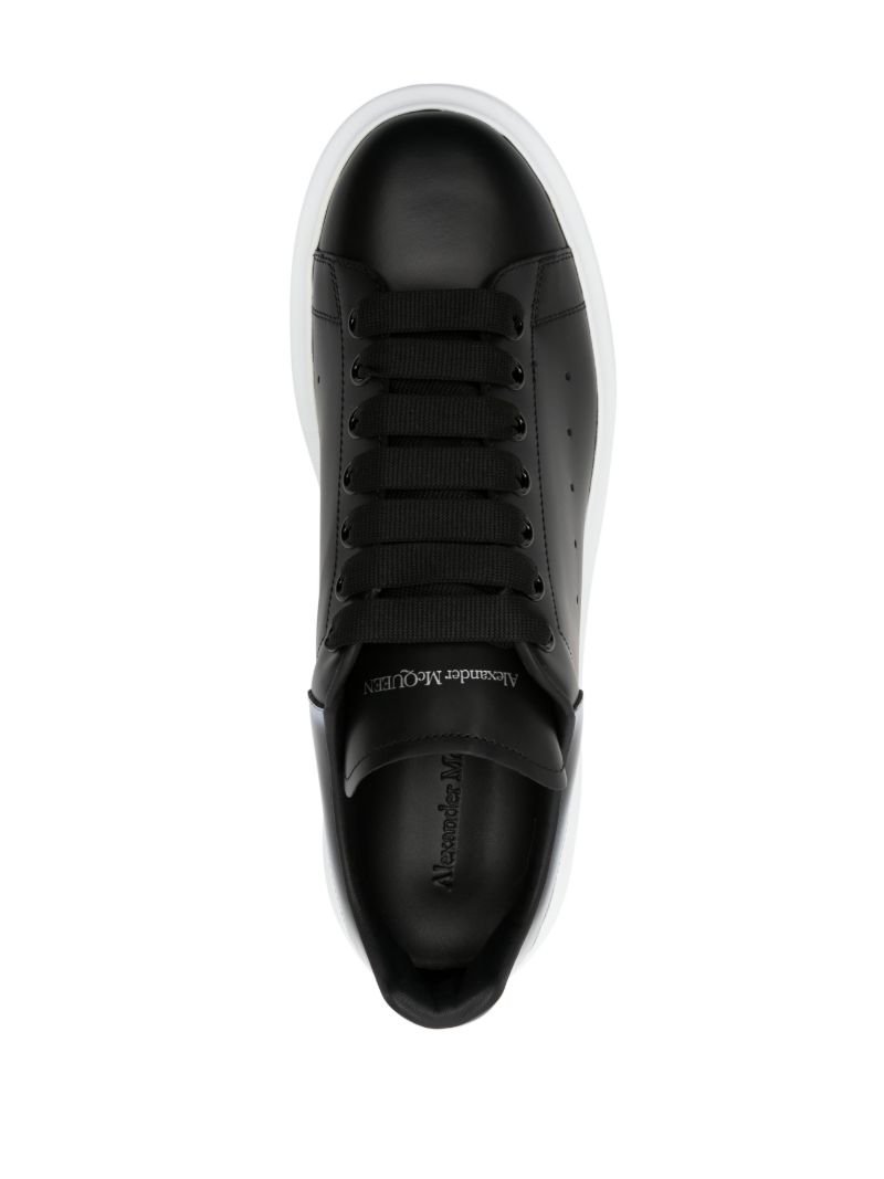 Black Oversized Leather Sneakers