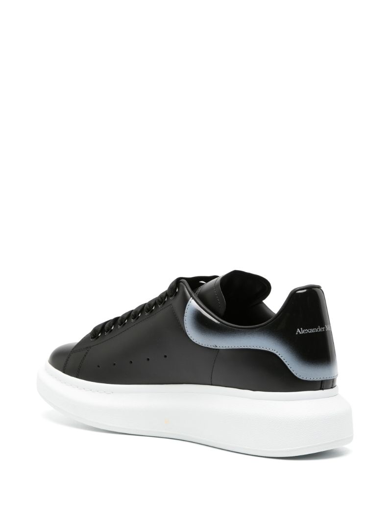 Black Oversized Leather Sneakers