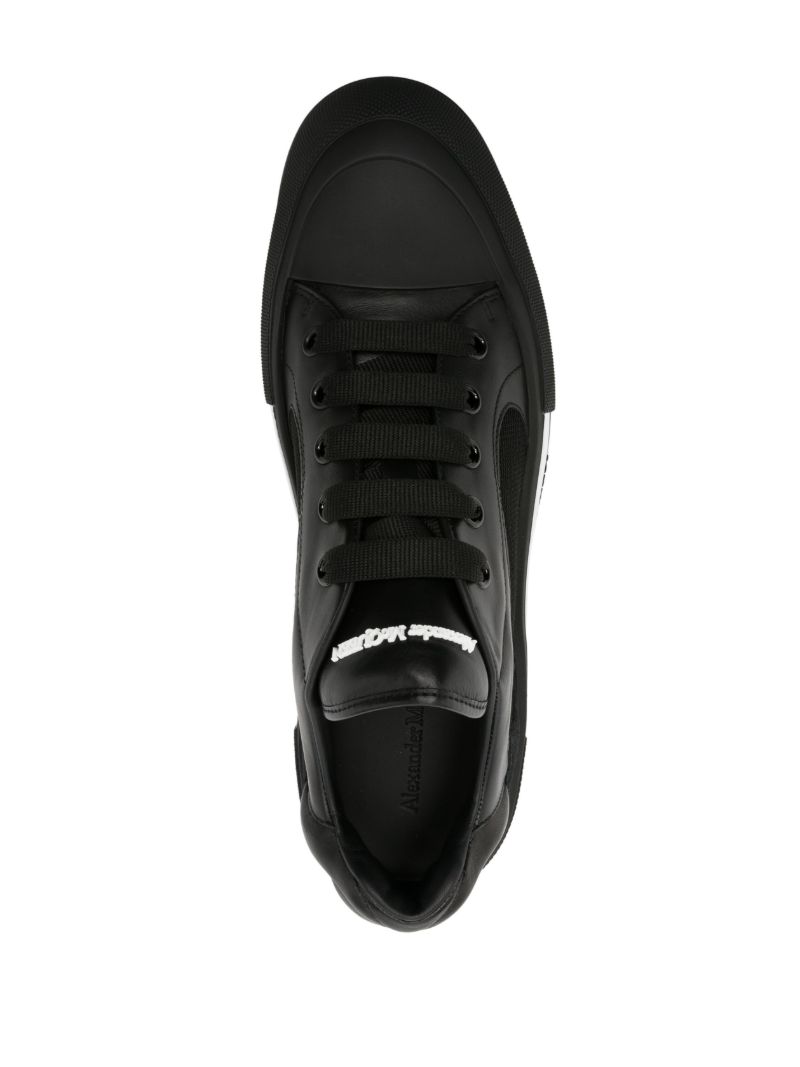 Black Skate Deck Plimsoll Sneakers