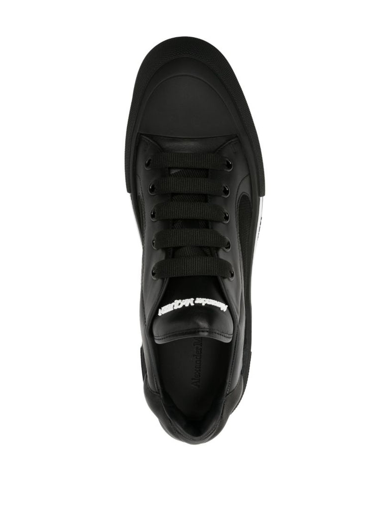 Black Skate Deck Plimsoll Sneakers