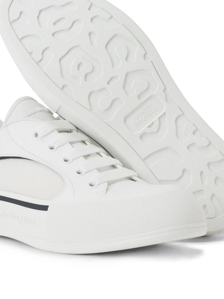 White Skate Deck Plimsoll Sneakers