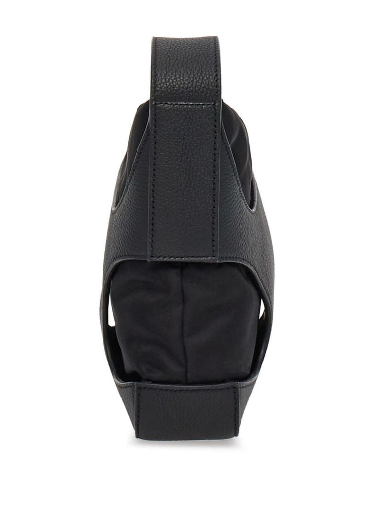 Black Cut-out Shoulder Bag