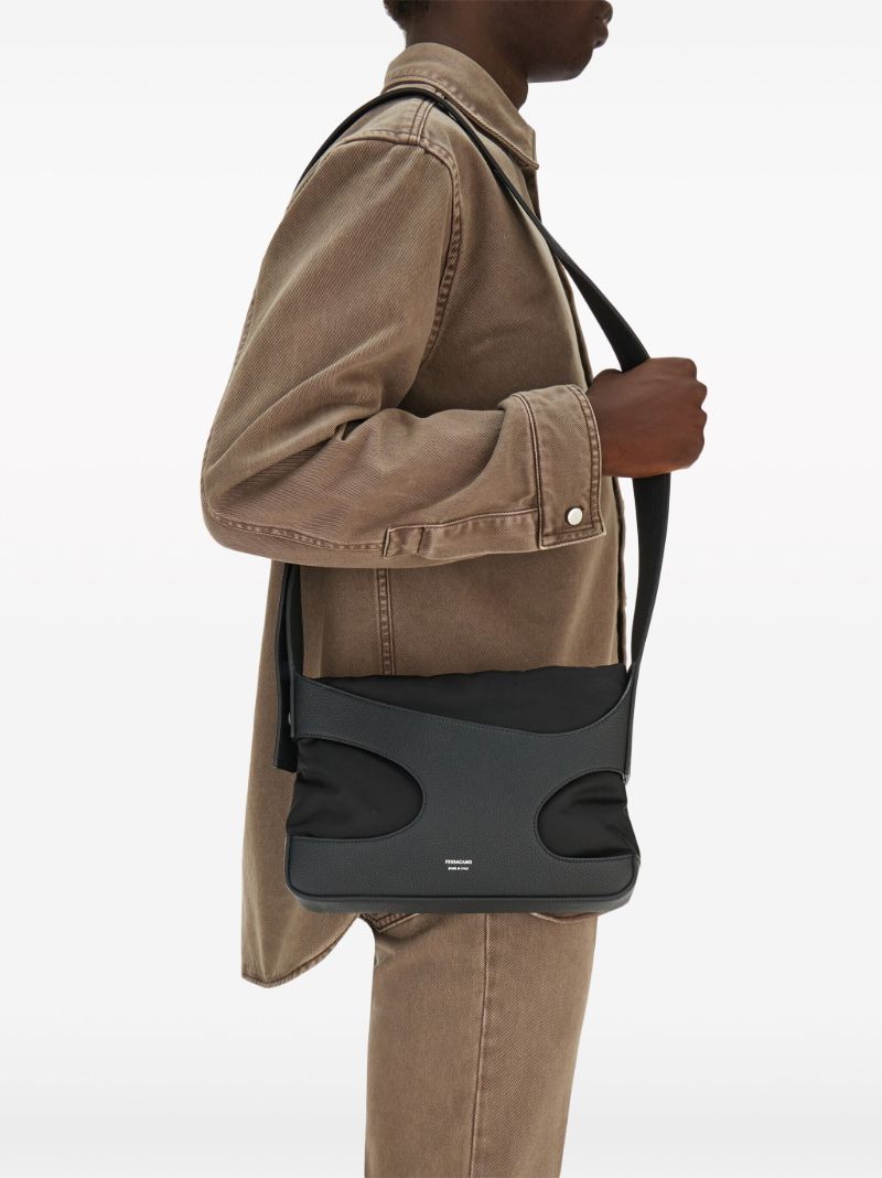 Black Cut-out Shoulder Bag