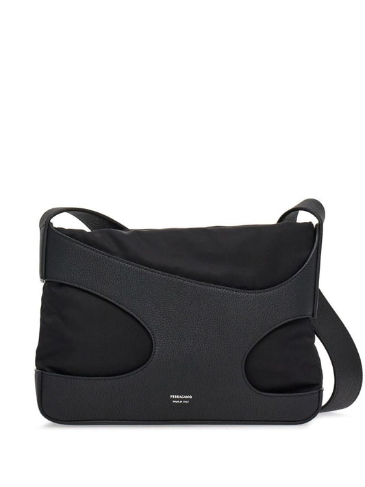 Black Cut-out Shoulder Bag