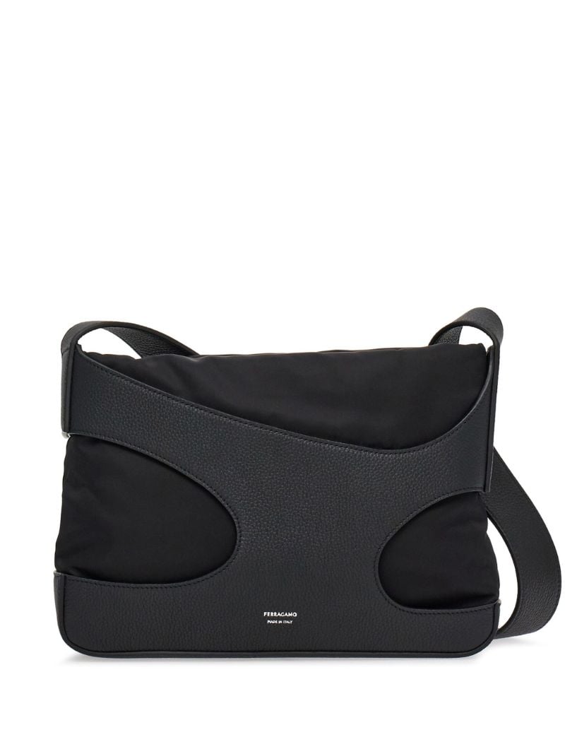 Black Cut-out Shoulder Bag