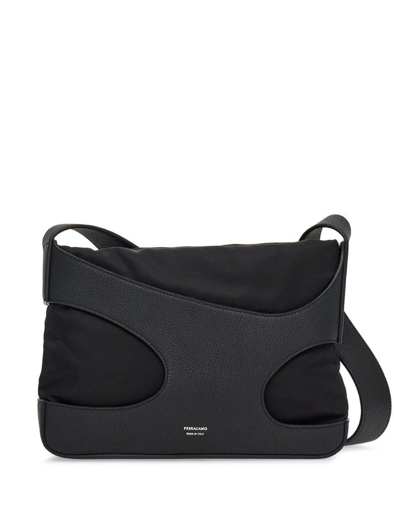 Black Cut-out Shoulder Bag
