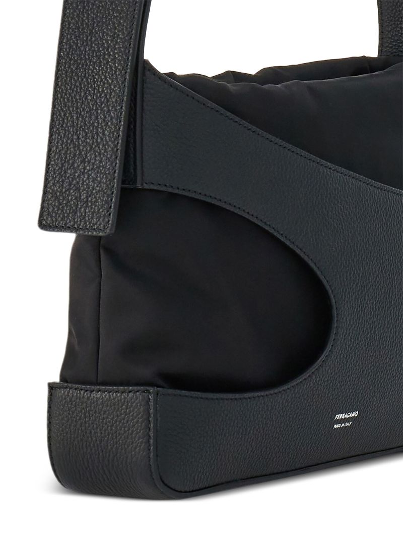 Black Cut-out Shoulder Bag