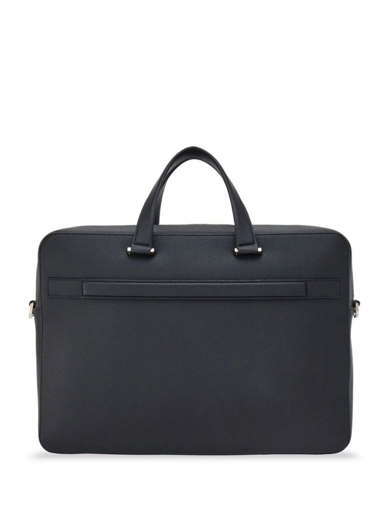 Black Gancini Leather Briefcase