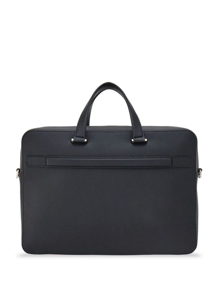 Black Gancini Leather Briefcase