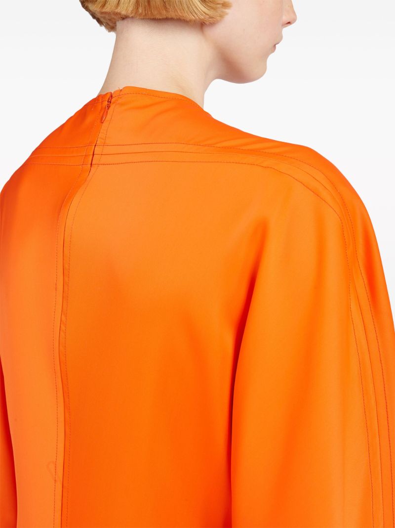 Orange V-neck Maxi Dress