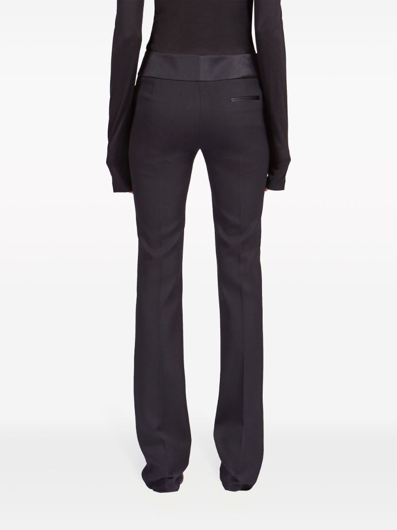 Black Low-rise Wool Tailored Trousers