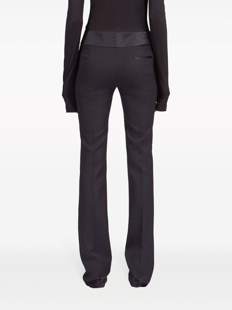 Black Low-rise Wool Tailored Trousers
