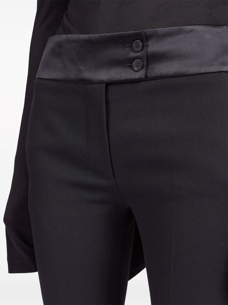 Black Low-rise Wool Tailored Trousers