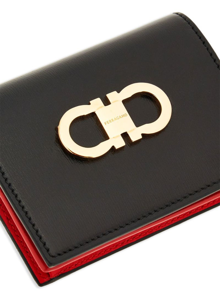 Black Gancini Leather Wallet