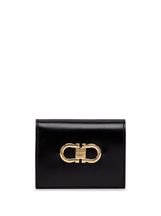 Black Gancini Leather Wallet